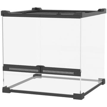 Homestar Stakleni terarij 30x30x30 cm Crni