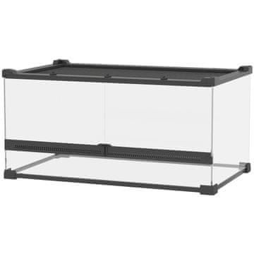 Homestar Stakleni terarij 50x30x25 cm Crni