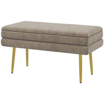 Homestar Klupa tapecirana s prostorom za pohranu 79,5x37,5x43 cm bež