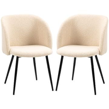 Homestar Set od 2 stolice za blagovanje 55x62x80 cm, bež
