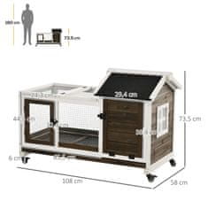 Homestar Kavez za male životinje 108x58x73,5 cm smeđi