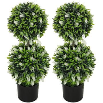 Homestar Set umjetnih biljaka Lavanda stablo 15x70 cm Bijela