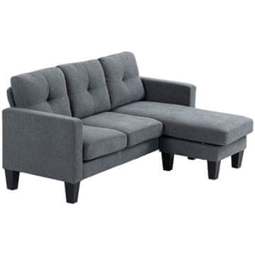Homestar Kutna sofa 186x130x84 cm tamno siva