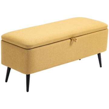 Homestar Klupa s prostorom za pohranu 101x38.5x44.5 cm Žuta