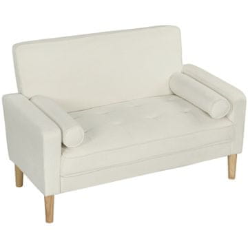 Homestar Dvosjed sofa 130x74.5x82 cm Bijela