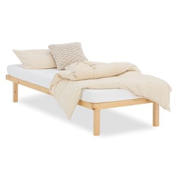 Homestyle4U Krevetni okvir, 90x33x200 cm, prirodna boja