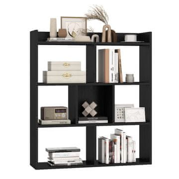 Costway 7 Cube Otvorena Polica za Knjige Crna