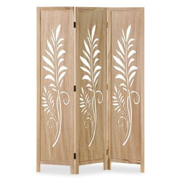 Homestyle4U Paravan, 3 panela, 120x2x170 cm, prirodna boja
