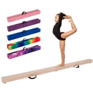 Costway Preklopna gimnastička greda 270 cm smeđa
