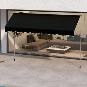 Costway Podesivi vanjski tend 400x210-300 cm crni