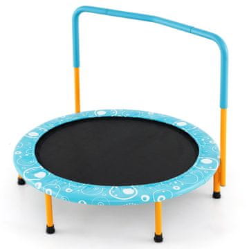 Costway Dječji trampolin mini rebounder 36 inča narančasti s potpuno obloženom rukohvatom