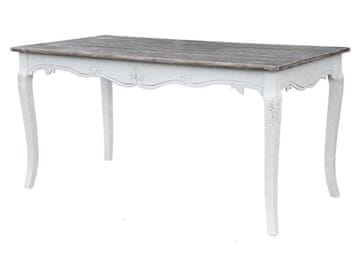 Livin Hill Blagovaonski stol, Rimini bijeli, 160x78x80 cm, bijela, smeđa