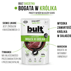 BULT BULT mokra hrana za psa kunić, vrećica 500g, potpuna hrana