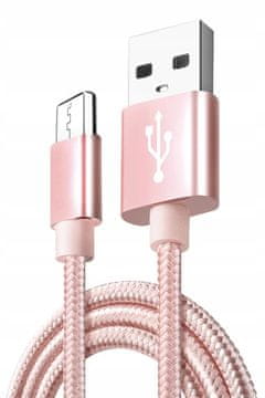 Micro usb kabel quick charge za brzo punjenje koanni kb1, zlatno ružičasta