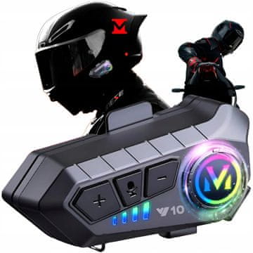 Interkom motociklistički bluetooth Y10 univerzalni s hibridnim mikrofonom