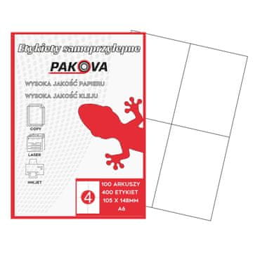 Etičete arkuszne A4 Pakova 105/148mm