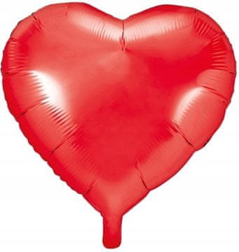 PartyDeco Foil balon srce, crvena, 45 cm, 1 kom.