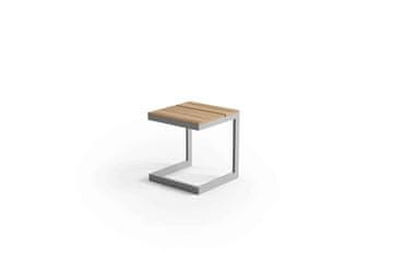 Stolik do ležaka Grenada teak 40x40 zumm, sivi aluminum teak homms