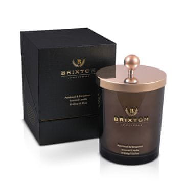 BRIXTON Mirisna svijeća u staklu Brixton 450g pačuli i bergamot, homms