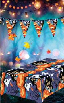 Fiestas Guirca Stolnjak od folije HALLOWEEN Bundeva Duh Party 137x274cm