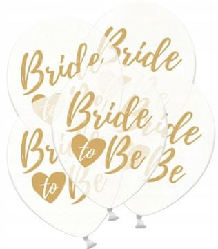 Baloni Bride to Be za večer za neudane, 30 cm, 5 kom.
