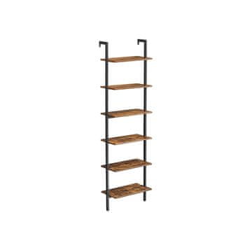 Songmics Knjigovodstveni regal 6 polica 60x30x204.8 cm smeđi