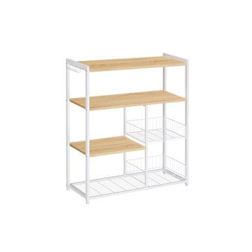 Songmics Kuhinjska polica 35x80x95 cm smeđa
