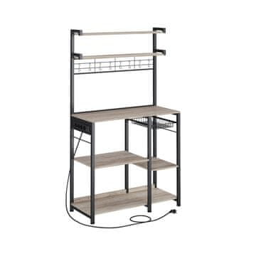 Songmics Kuhinjska polica 40x90x165.5 cm Greige za pohranu