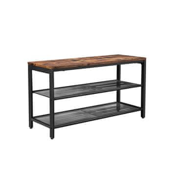 Songmics Klupa za cipele 80x30x44.5 cm smeđa