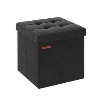Songmics Klupa za pohranu 38x38x38 cm Crna