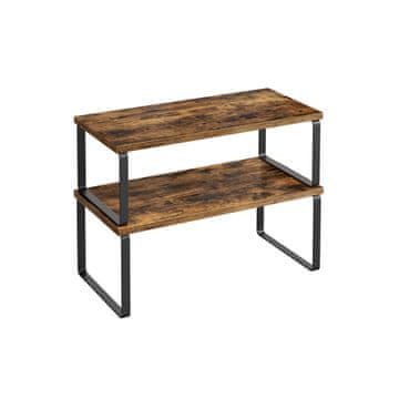 Songmics Set držača začina 2 komada 19.5x39.7x15.5 cm crni
