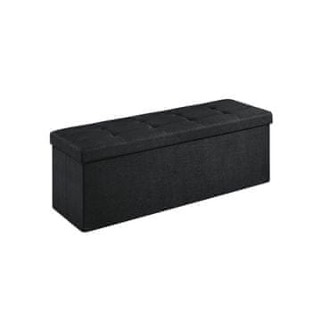 Songmics Klupa za pohranu 110x38x38 cm Crna