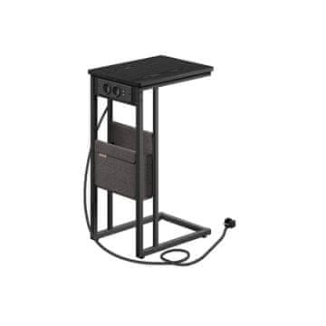 Songmics Bočni stol C oblik 30x40x62 cm Crni