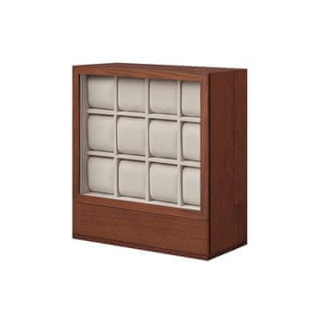 Songmics Kutija za satove 12 pregrada 15x29.5x32.5 cm smeđa