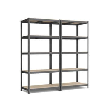 Songmics Set od 2 police za pohranu 50x100x200 cm, siva