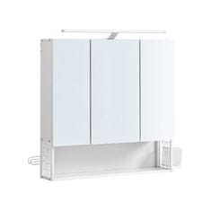 Songmics Kupaonski ormarić sa ogledalom 14.5x70x70 cm Bijeli