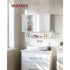 Songmics Kupaonski ormarić sa ogledalom 14.5x70x70 cm Bijeli