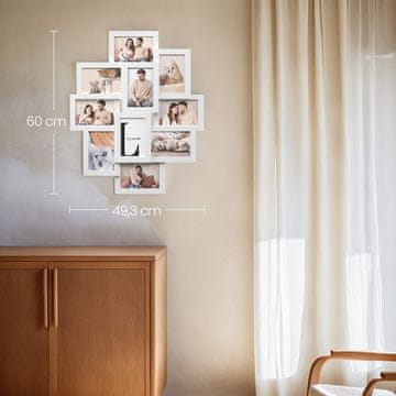 Songmics Okvir za slike kolaž 60x49.3 cm bijeli