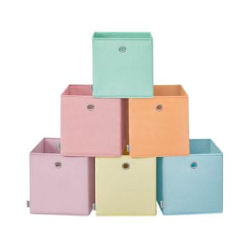 Songmics Set kutija za pohranu 6 komada 33x33x33 cm Višebojno