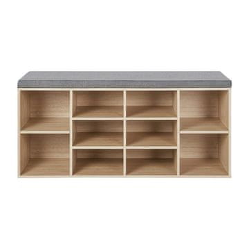 Songmics Klupa za cipele 30x104x48 cm Siva