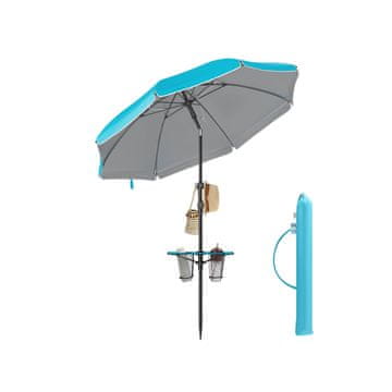Songmics Suncobran za plažu 160 cm plavi