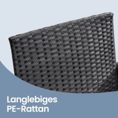 Songmics Vrtni namještaj set, lounge set, crni