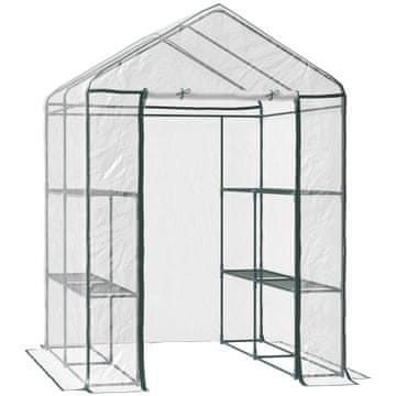 Homestar Staklenik za hodanje s 6 polica 143x143x195 cm proziran