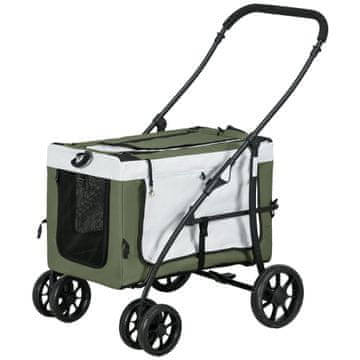 Homestar Sklopiva kolica za kućne ljubimce 2 u 1 za pse i mačke 81x58x97,5 cm zelena