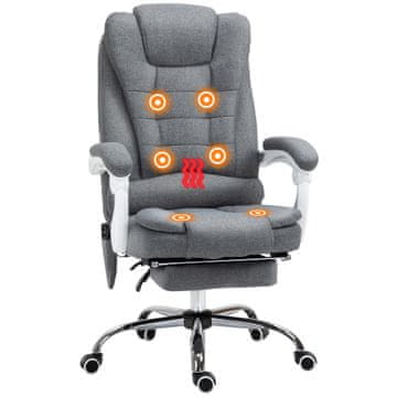 Homestar Uredska stolica s masažnom funkcijom 65x138x98-104 cm Siva