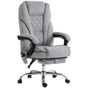 Homestar Uredska stolica ergonomska naslonjač za stol s masažom i grijanjem 67x72x111 cm siva