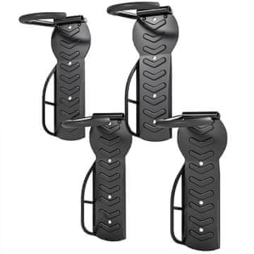 Homestar Set za zidni nosač bicikla 4 komada 25,5x10,5x4 cm crni