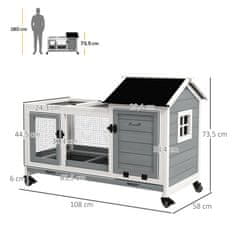 Homestar Kavez za zečeve 108x58x73,5 cm Sivi