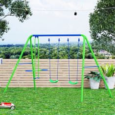 Homestar Ljuljačka set 3 sjedala 280x140x178 cm Zelena Plava