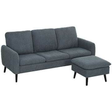 Homestar Kutna sofa na razvlačenje 196x140x88 cm Siva
